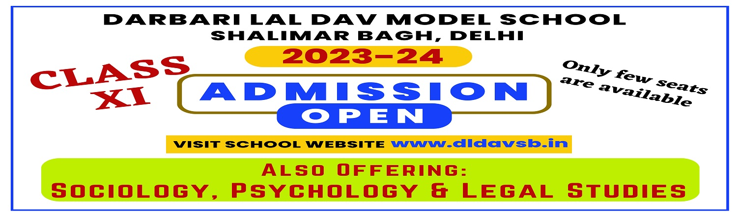 CLASS XI ADMISSIONS OPEN